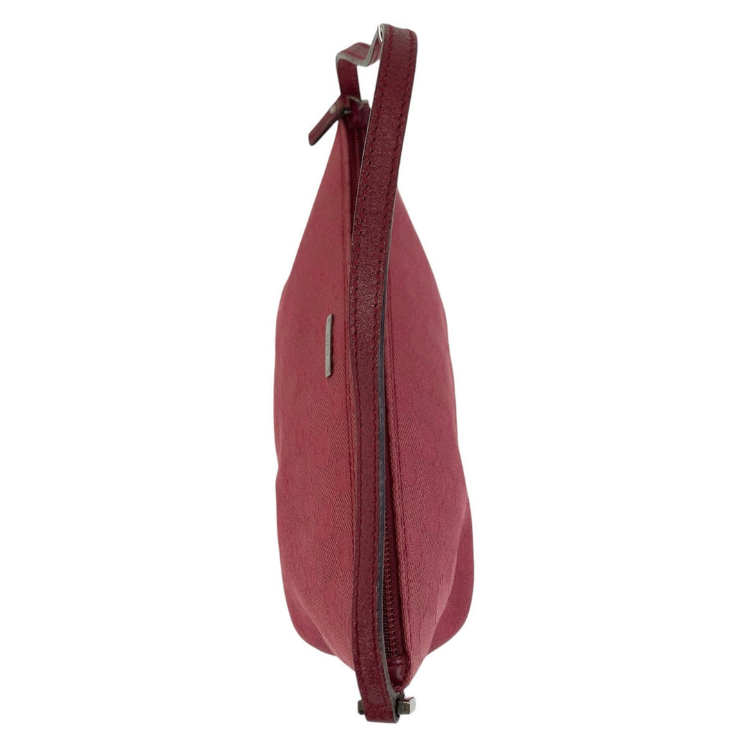 GUCCI Handbag 07198 GG canvas, leather Red Handbag accessory pouch Women Used Authentic