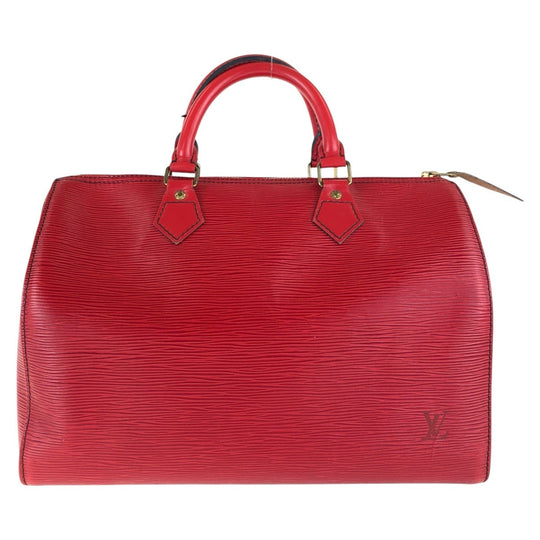 LOUIS VUITTON Handbag M43007 leather Castilian Red Gold Metal Handbags Mini Boston Duffel bag Epi Speedy 30 Women Used Authentic