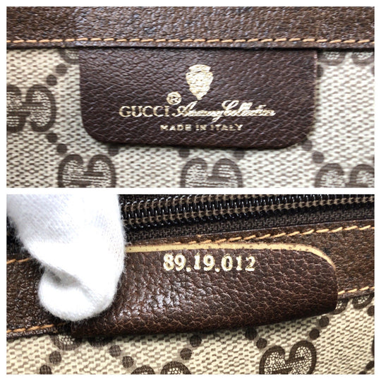 GUCCI Tote Bag 89 19 012 GG Supreme Canvas Beige brown Tote Bag Boston Duffel bag Sherry Line Old Gucci Women Used Authentic