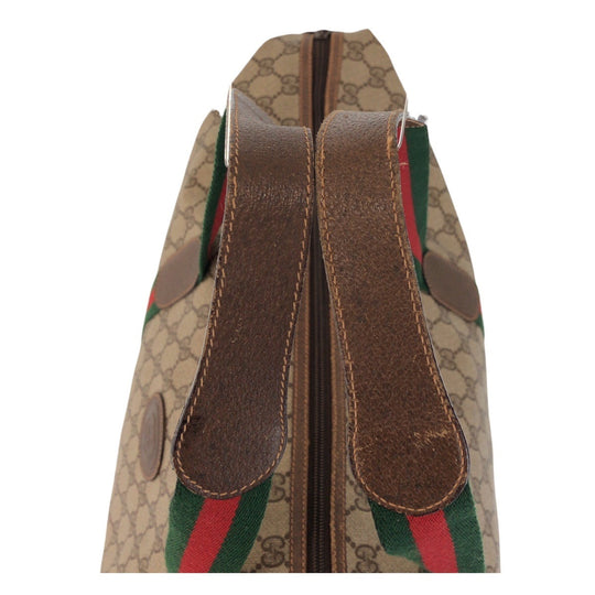 GUCCI Tote Bag 89 19 012 GG Supreme Canvas Beige brown Tote Bag Boston Duffel bag Sherry Line Old Gucci Women Used Authentic