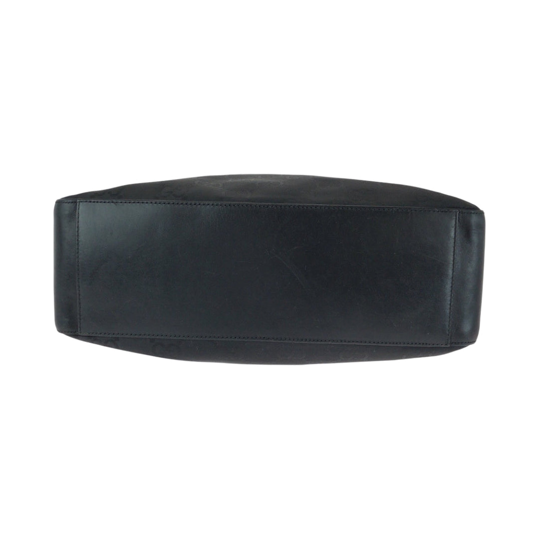 GUCCI Shoulder Bag 001 3770 Nylon Black SilverMetal One Shoulder Bag Women Used Authentic