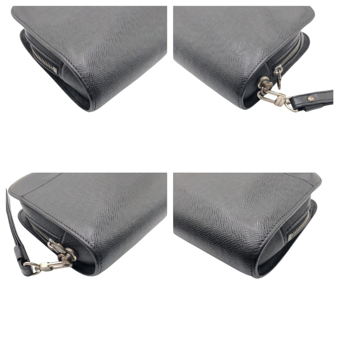 LOUIS VUITTON business bag M30182 leather Black black Taiga ardwards Baikal