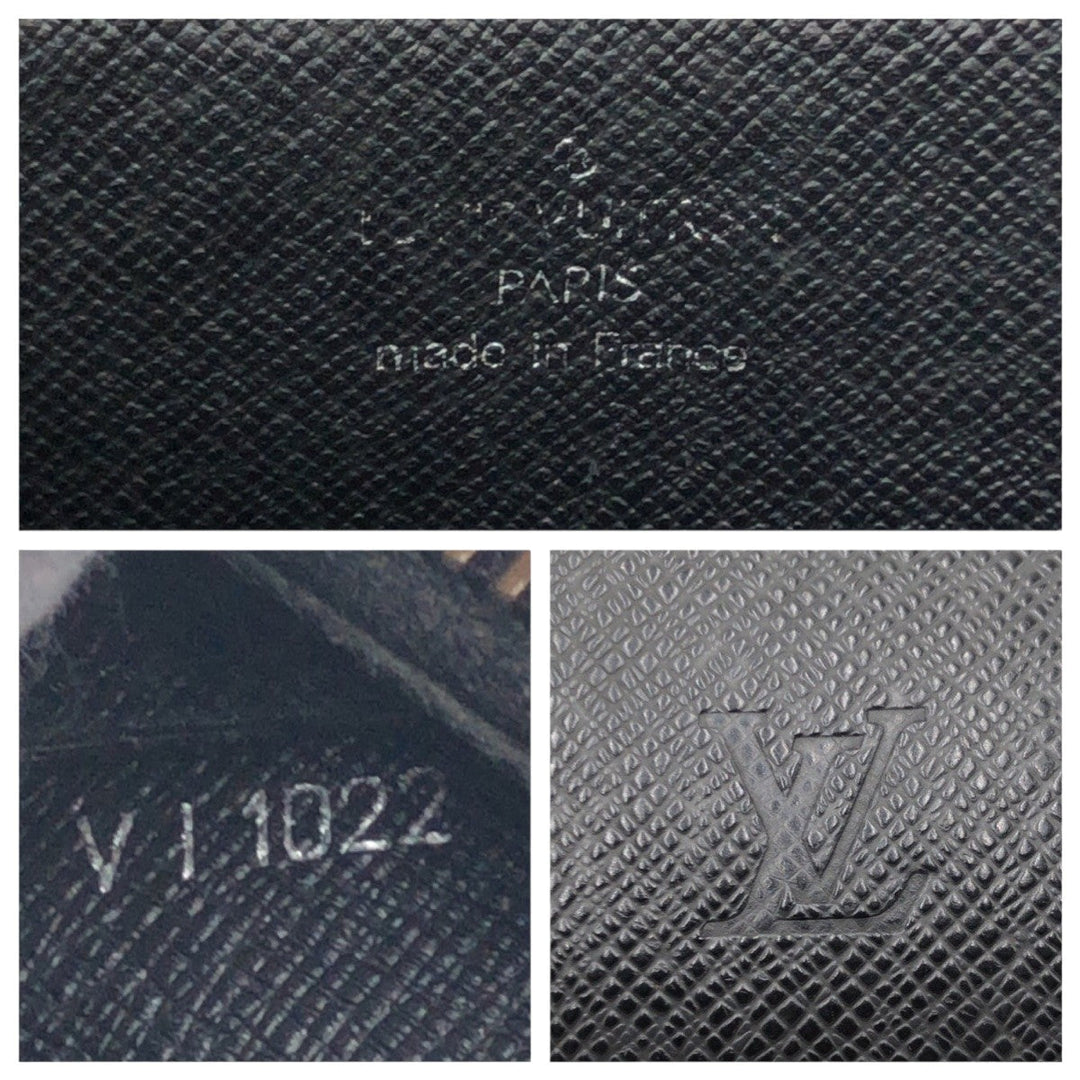 LOUIS VUITTON business bag M30182 leather Black black Taiga ardwards Baikal