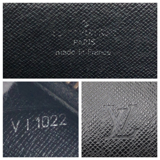 LOUIS VUITTON business bag M30182 leather Black black Taiga ardwards Baikal