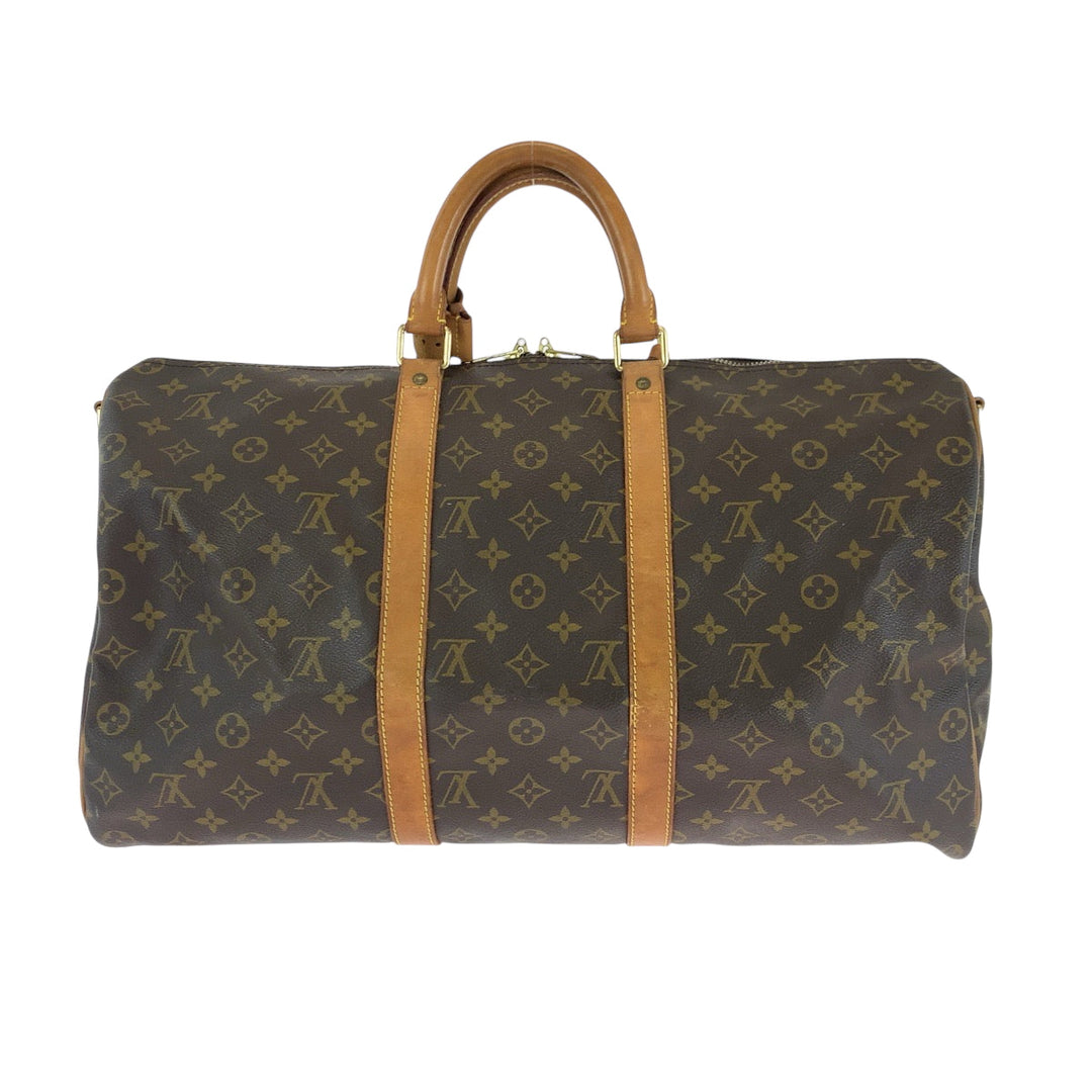 LOUIS VUITTON Boston Duffel bag M41416 PVC Brown Monogram Keepall 50 bandouliere