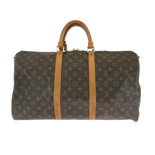 LOUIS VUITTON Boston Duffel bag M41416 PVC Brown Monogram Keepall 50 bandouliere