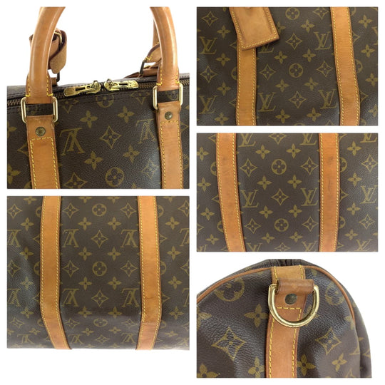 LOUIS VUITTON Boston Duffel bag M41416 PVC Brown Monogram Keepall 50 bandouliere
