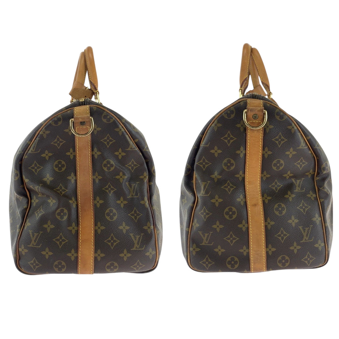 LOUIS VUITTON Boston Duffel bag M41416 PVC Brown Monogram Keepall 50 bandouliere