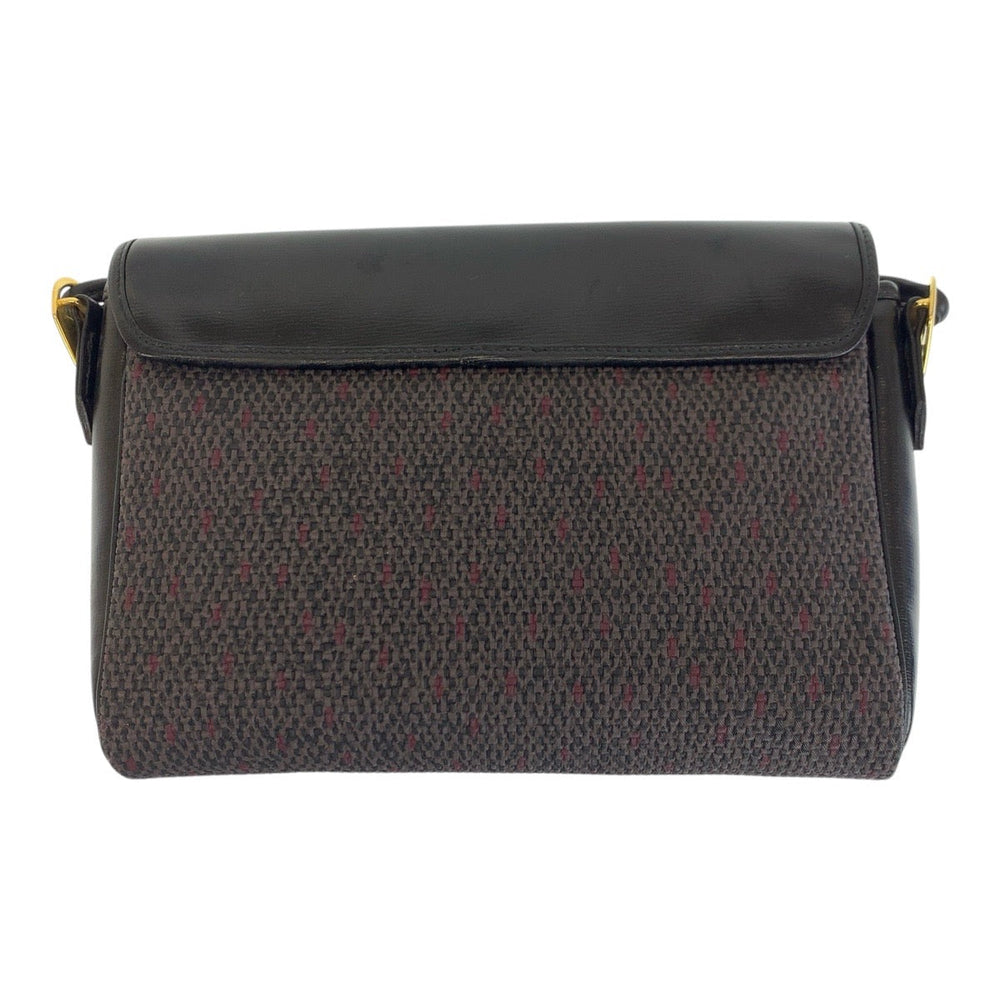 Yves Saint Laurent Shoulder Bag Canvas, Leather Black Grey Shoulder Bag pochette YSL Women Used Authentic