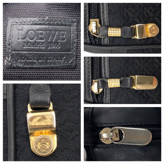 LOEWE Shoulder Bag canvas Black black anagram