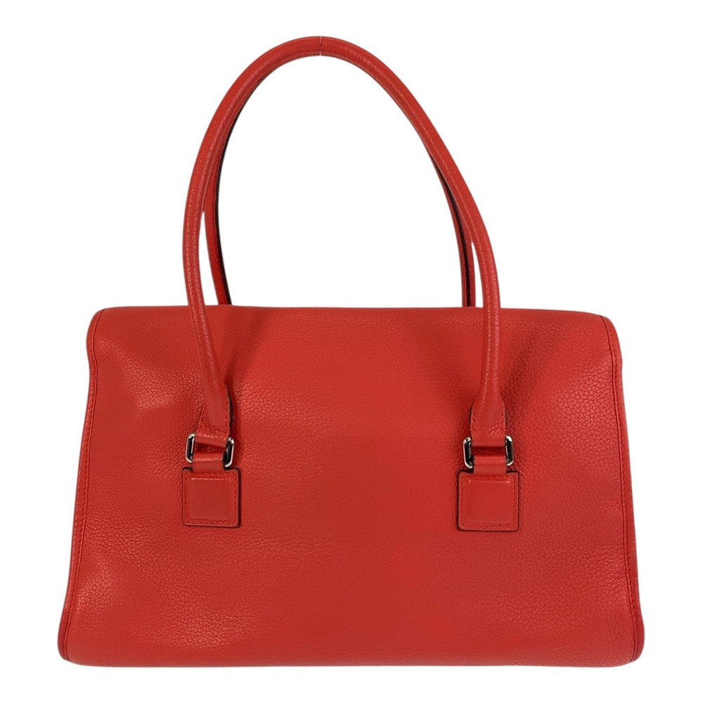 LOEWE Handbag leather Red Handbag Shoulder Bag anagram Alamo Women Used Authentic