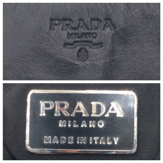PRADA Handbag leather Black black Handbags, Pochettes, Accessory Pouches Chain pochette Women Used Authentic
