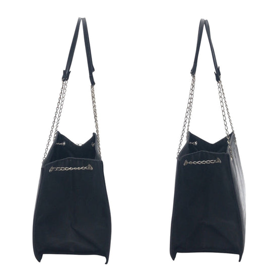 PRADA Handbag leather Black black Handbags, Pochettes, Accessory Pouches Chain pochette Women Used Authentic