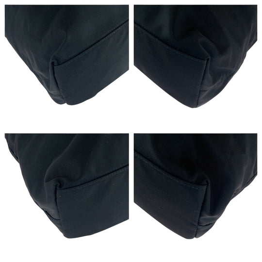 PRADA Tote Bag Nylon black Tote Bag Shoulder Bag Test Triangle With logo Women Used Authentic
