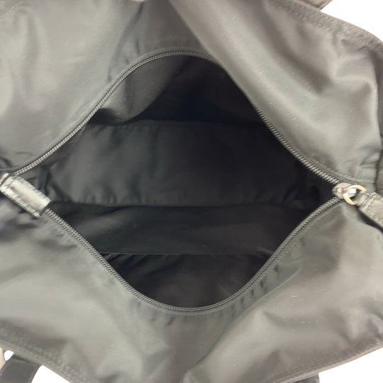 PRADA Tote Bag Nylon black Tote Bag Shoulder Bag Test Triangle With logo Women Used Authentic