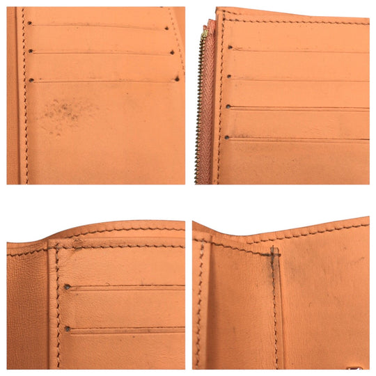 LOUIS VUITTON Tri-fold wallet M82149 leather beige Tri-fold wallet Compact wallet Portefeuille Capsine Women Used Authentic