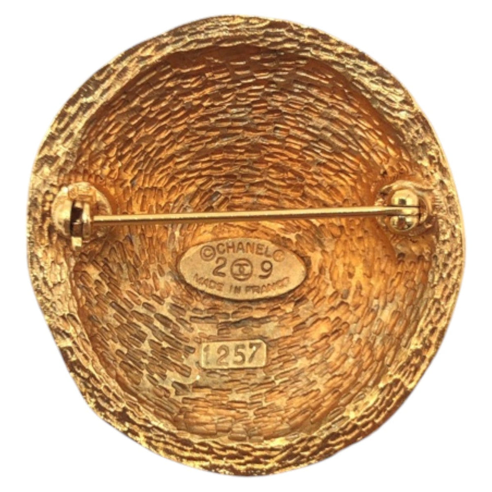 CHANEL Brooch 29 1257 metal gold COCO Mark Women Used Authentic