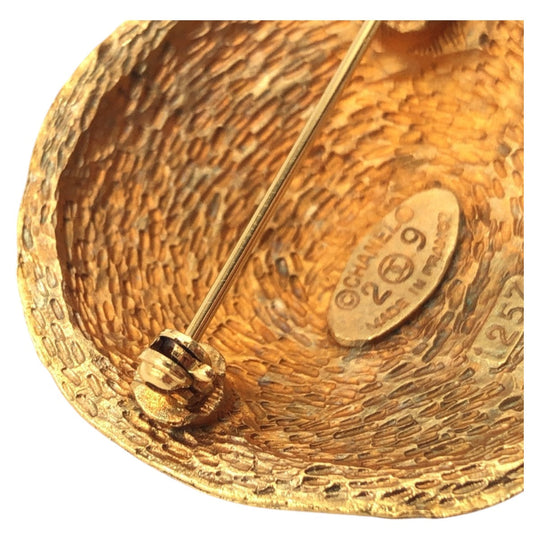 CHANEL Brooch 29 1257 metal gold COCO Mark Women Used Authentic