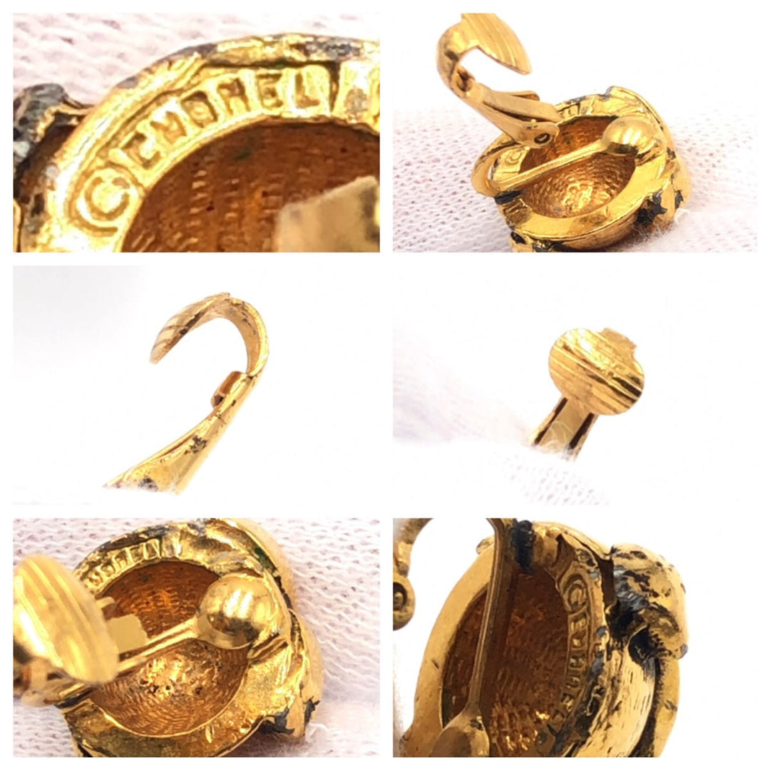 CHANEL Earring metal gold COCO Mark