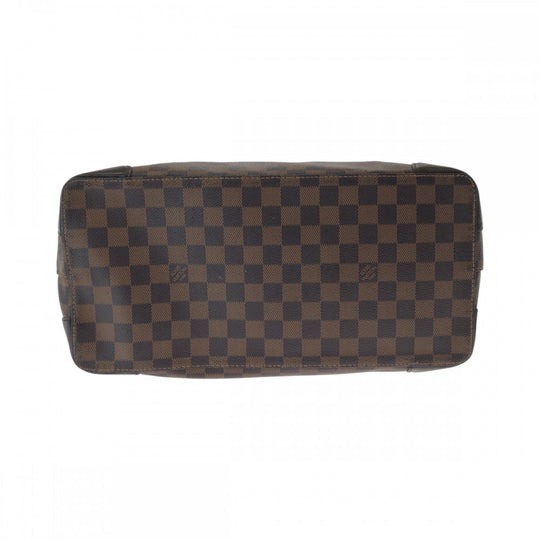 LOUIS VUITTON Tote Bag N51204 PVC Brown Gold Metal Tote Bag Shoulder Bag Damier Ebene HamsteadMM Women Used Authentic