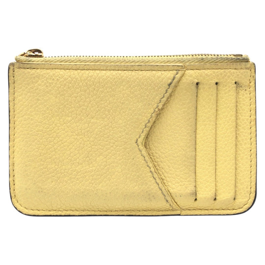 LOUIS VUITTON Coin case M82044 leather yellow Coin case Coin Pocket Monogram Porte Carte Romy Jaune Women Used Authentic