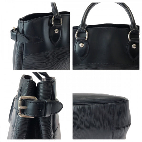LOUIS VUITTON Handbag M59262 Epi Leather Noir Black SilverMetal Handbag Tote Bag Epi Passy PM Women Used Authentic