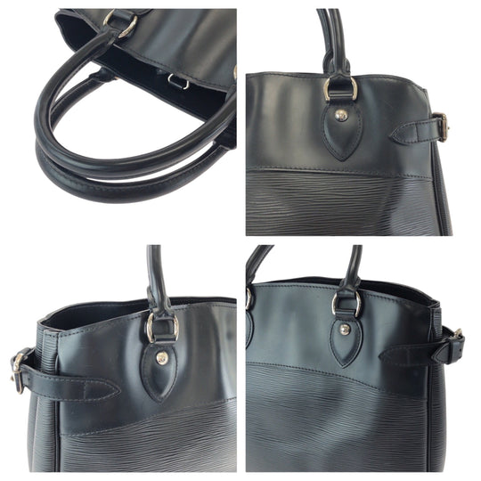 LOUIS VUITTON Handbag M59262 Epi Leather Noir Black SilverMetal Handbag Tote Bag Epi Passy PM Women Used Authentic