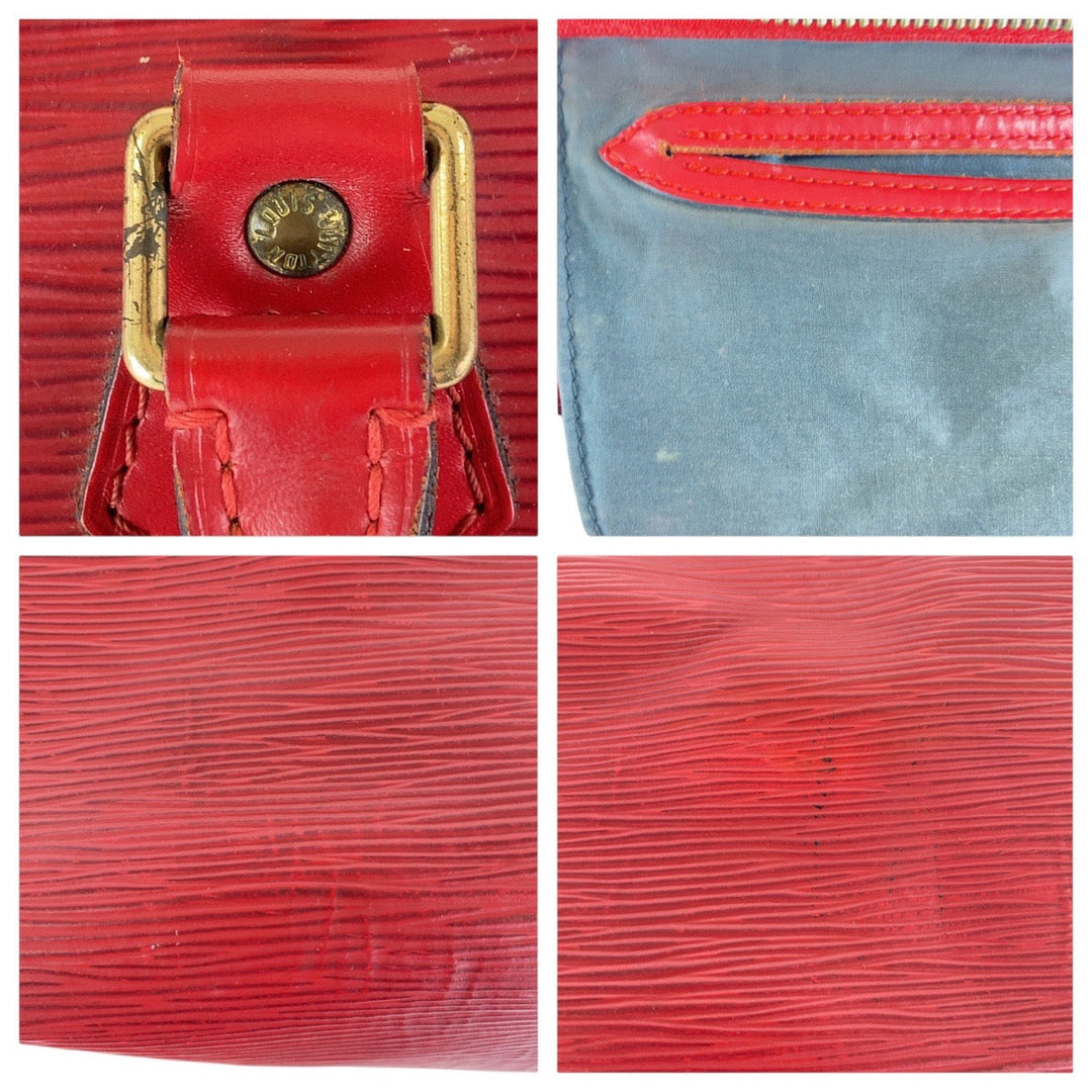 LOUIS VUITTON Handbag M43017 Epi Leather Red Gold Metal Handbag Boston Duffel bag Epi Speedy 30 Women Used Authentic