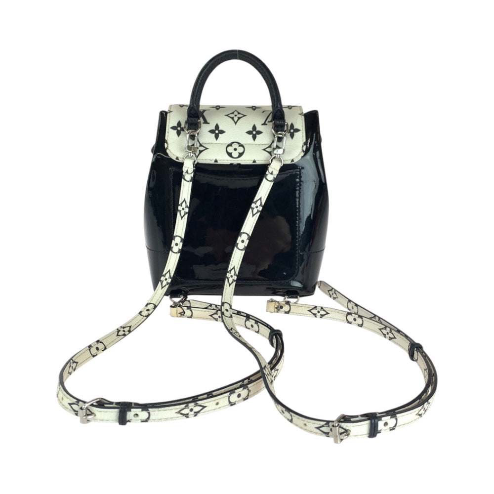 LOUIS VUITTON Backpack M53637 Vernis Black White Backpack Backpack Vernis Monogram Hot Springs Women Used Authentic