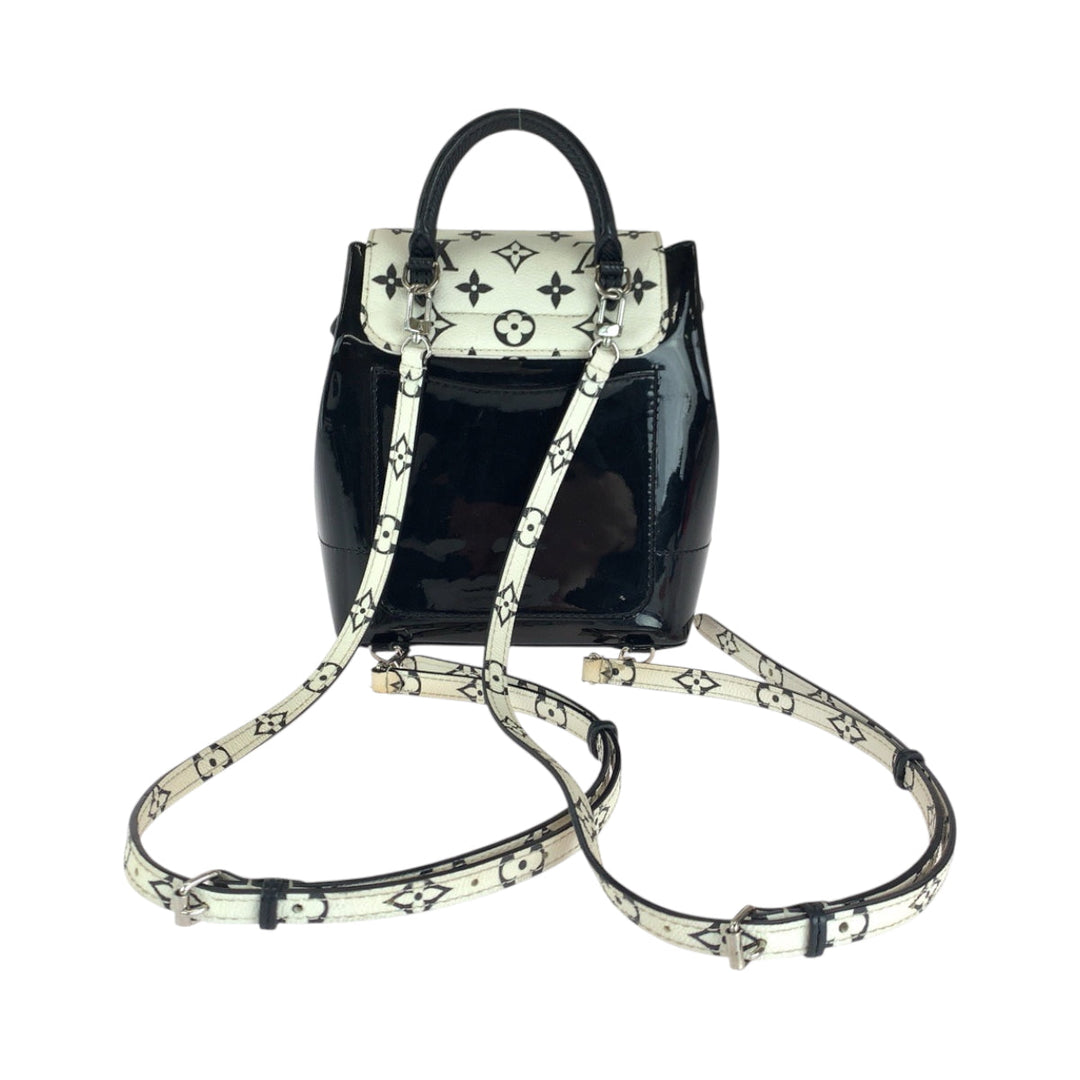 LOUIS VUITTON Backpack M53637 Vernis Black White Backpack Backpack Vernis Monogram Hot Springs Women Used Authentic