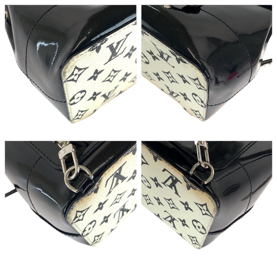 LOUIS VUITTON Backpack M53637 Vernis Black White Backpack Backpack Vernis Monogram Hot Springs Women Used Authentic