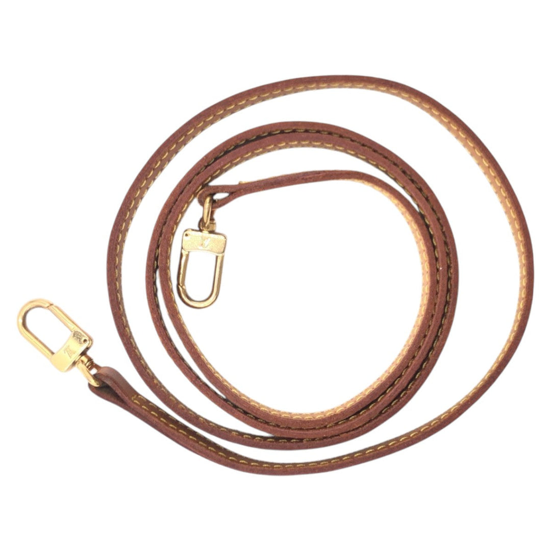 LOUIS VUITTON Shoulder strap leather Brown