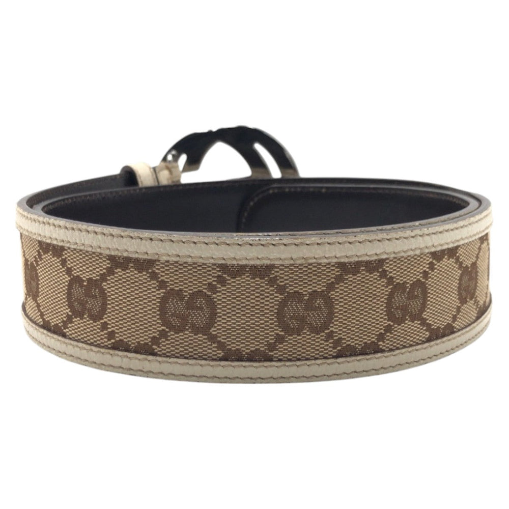 GUCCI belt 114876 493949 80 32 GG canvas Brown GG pattern