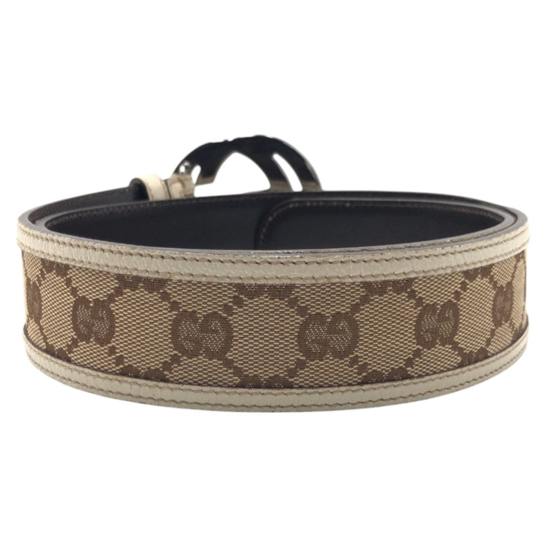 GUCCI belt 114876 493949 80 32 GG canvas Brown GG pattern