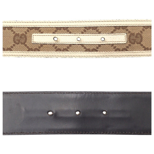 GUCCI belt 114876 493949 80 32 GG canvas Brown GG pattern