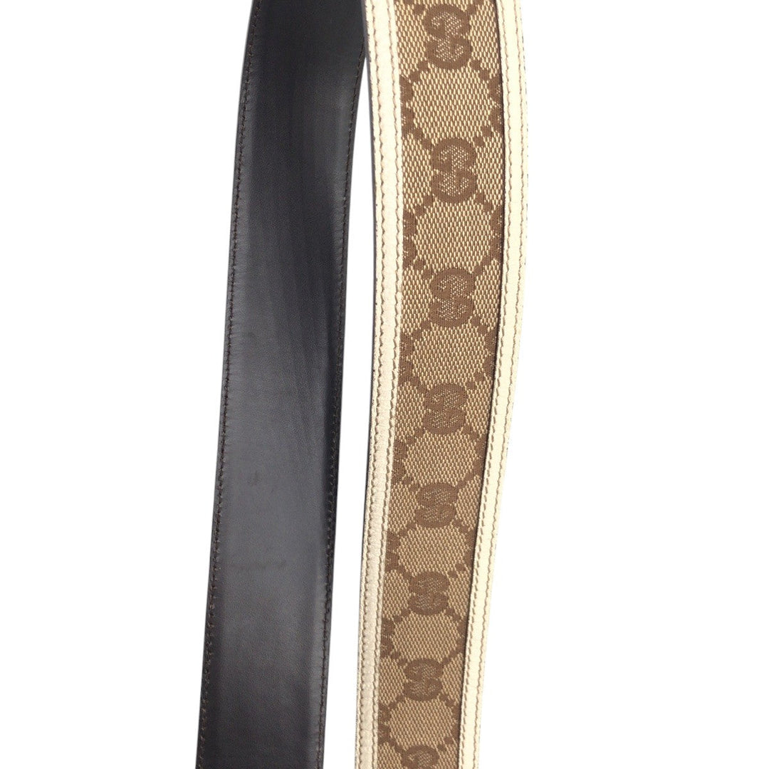 GUCCI belt 114876 493949 80 32 GG canvas Brown GG pattern