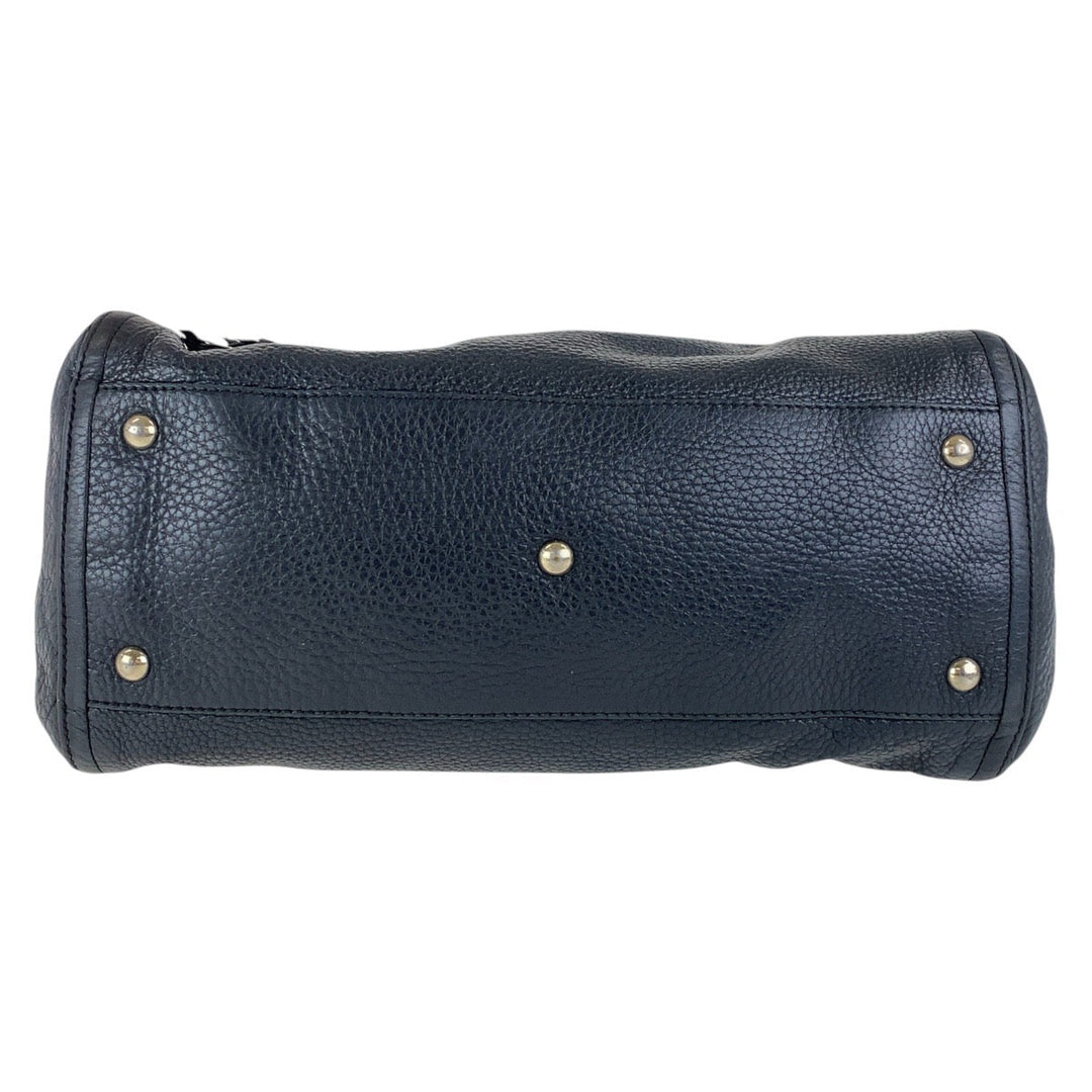 GUCCI Shoulder Bag 282309 leather Black SilverMetal Shoulder Bag Soho Women Used Authentic