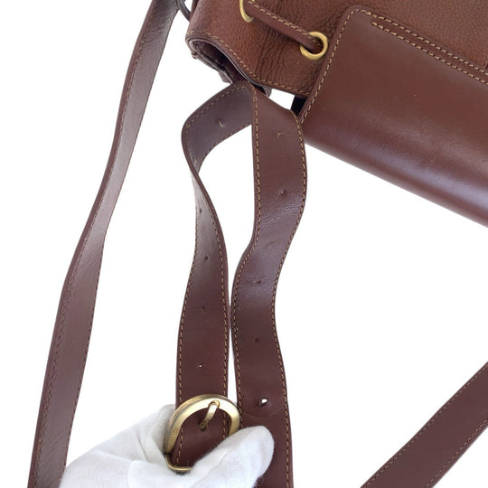 GUCCI Shoulder Bag leather Brown Old Gucci Horsebit Women Used Authentic