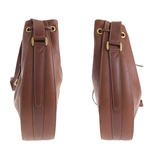 GUCCI Shoulder Bag leather Brown Old Gucci Horsebit Women Used Authentic