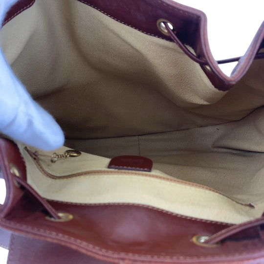 GUCCI Shoulder Bag leather Brown Old Gucci Horsebit Women Used Authentic