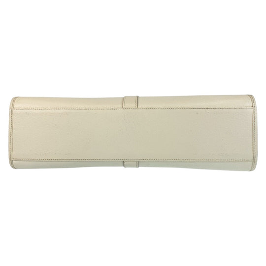 GUCCI Tote Bag 002 1064 leather White Ivory SilverMetal Tote Bag Shoulder Bag Jackie Women Used Authentic