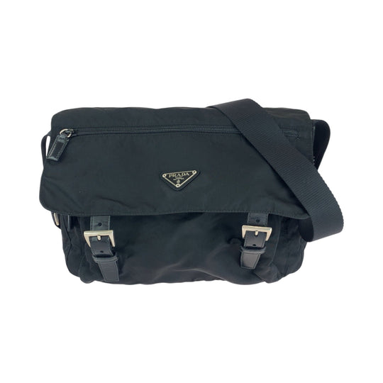 PRADA Shoulder Bag Nylon black Shoulder Bag Messenger Bag Unisex Test Triangle With logo mens Used Authentic