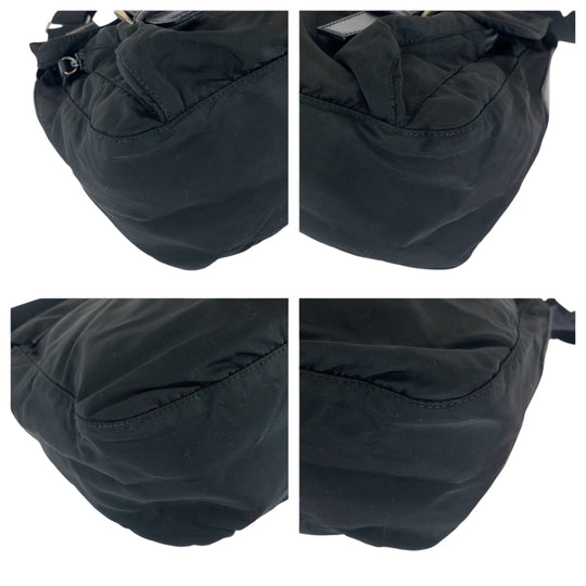 PRADA Shoulder Bag Nylon black Shoulder Bag Messenger Bag Unisex Test Triangle With logo mens Used Authentic