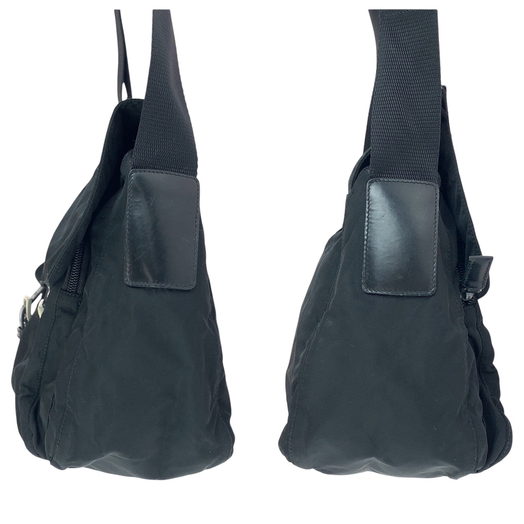 PRADA Shoulder Bag Nylon black Shoulder Bag Messenger Bag Unisex Test Triangle With logo mens Used Authentic