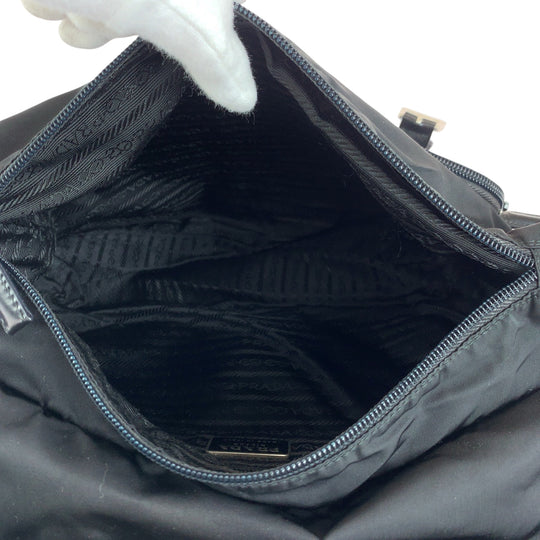 PRADA Shoulder Bag Nylon black Shoulder Bag Messenger Bag Unisex Test Triangle With logo mens Used Authentic