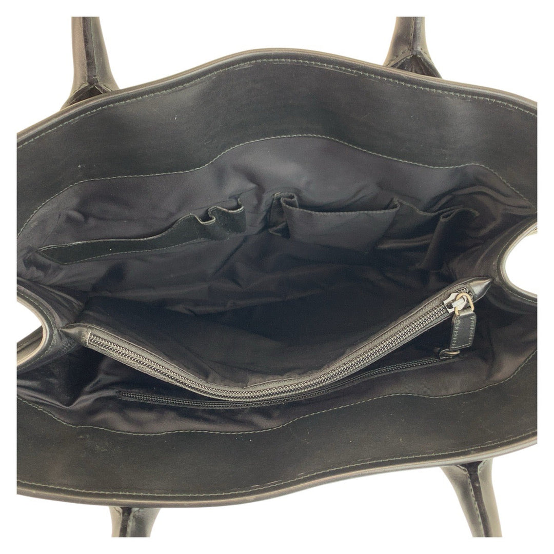 GUCCI Business bag 246410 Nylon, Leather black Business bag briefcase Sherry line mens Used Authentic