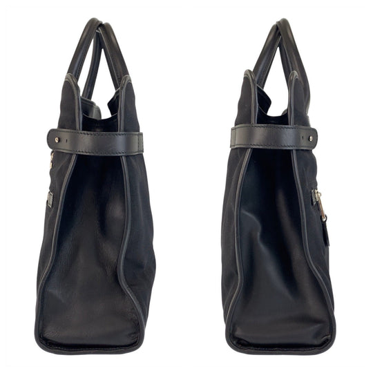 GUCCI Business bag 246410 Nylon, Leather black Business bag briefcase Sherry line mens Used Authentic