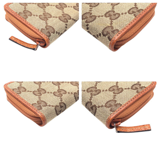GUCCI Coin case 138098 0416 GG canvas Brown Card Case GG pattern Women(Unisex) Used Authentic