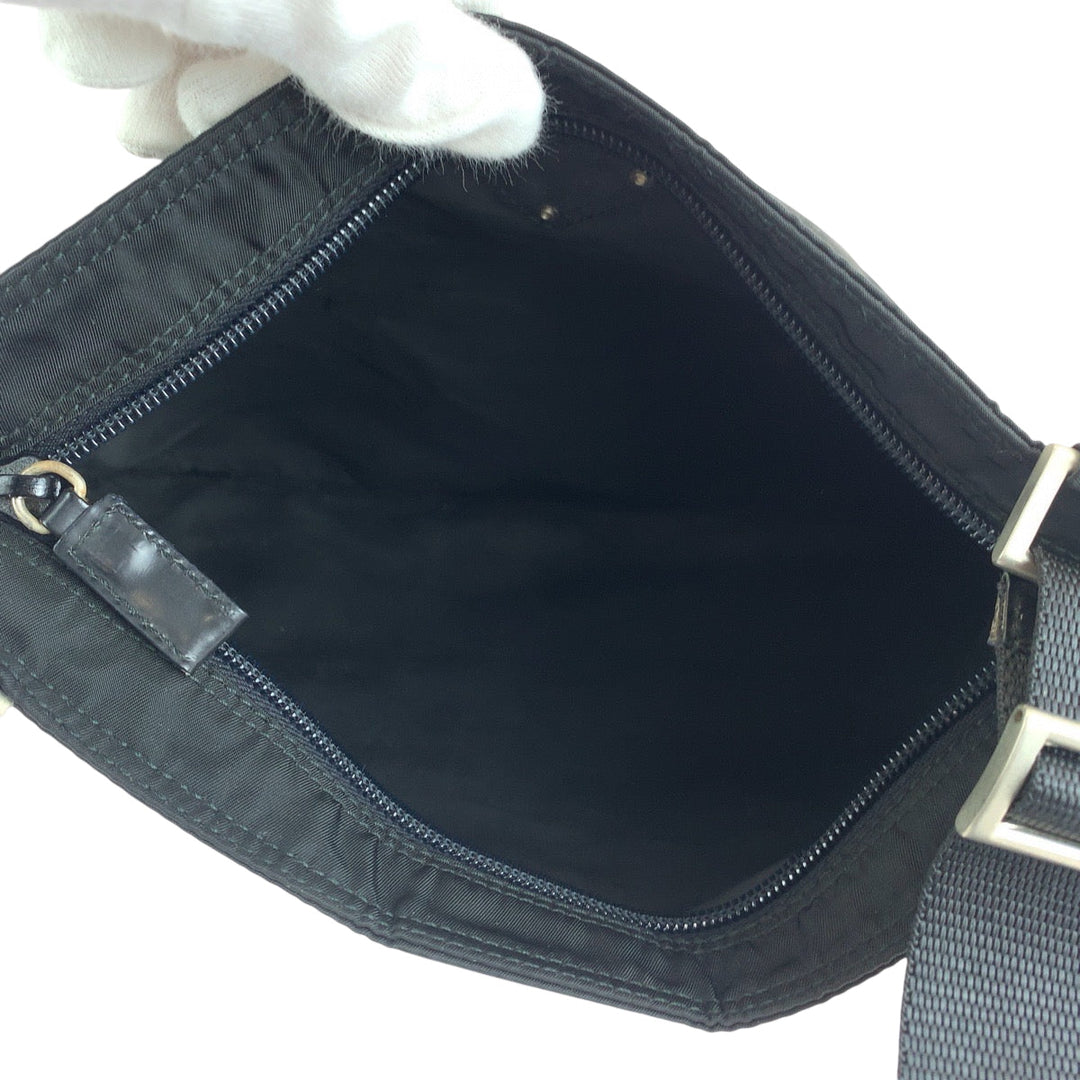 PRADA Shoulder Bag VA0053 Nylon black Shoulder Bag Messenger bag Test Triangle With logo mens Used Authentic
