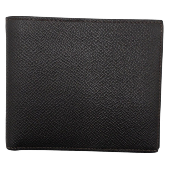 HERMES Bifold Wallet Epsom Brown